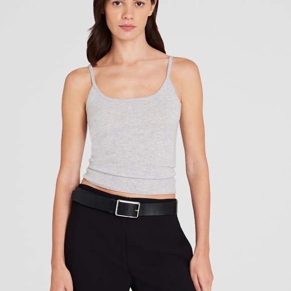 Brand New! Club Monaco 100% Cashmere Tank, Soft Heather Gray, Size XL - Picture 2 of 9